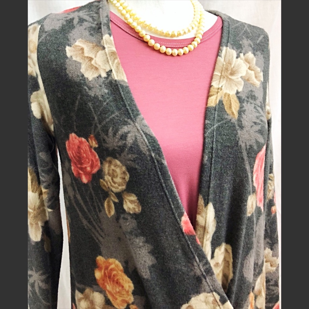 Unicorn extremely soft floral Sarah sweater coat